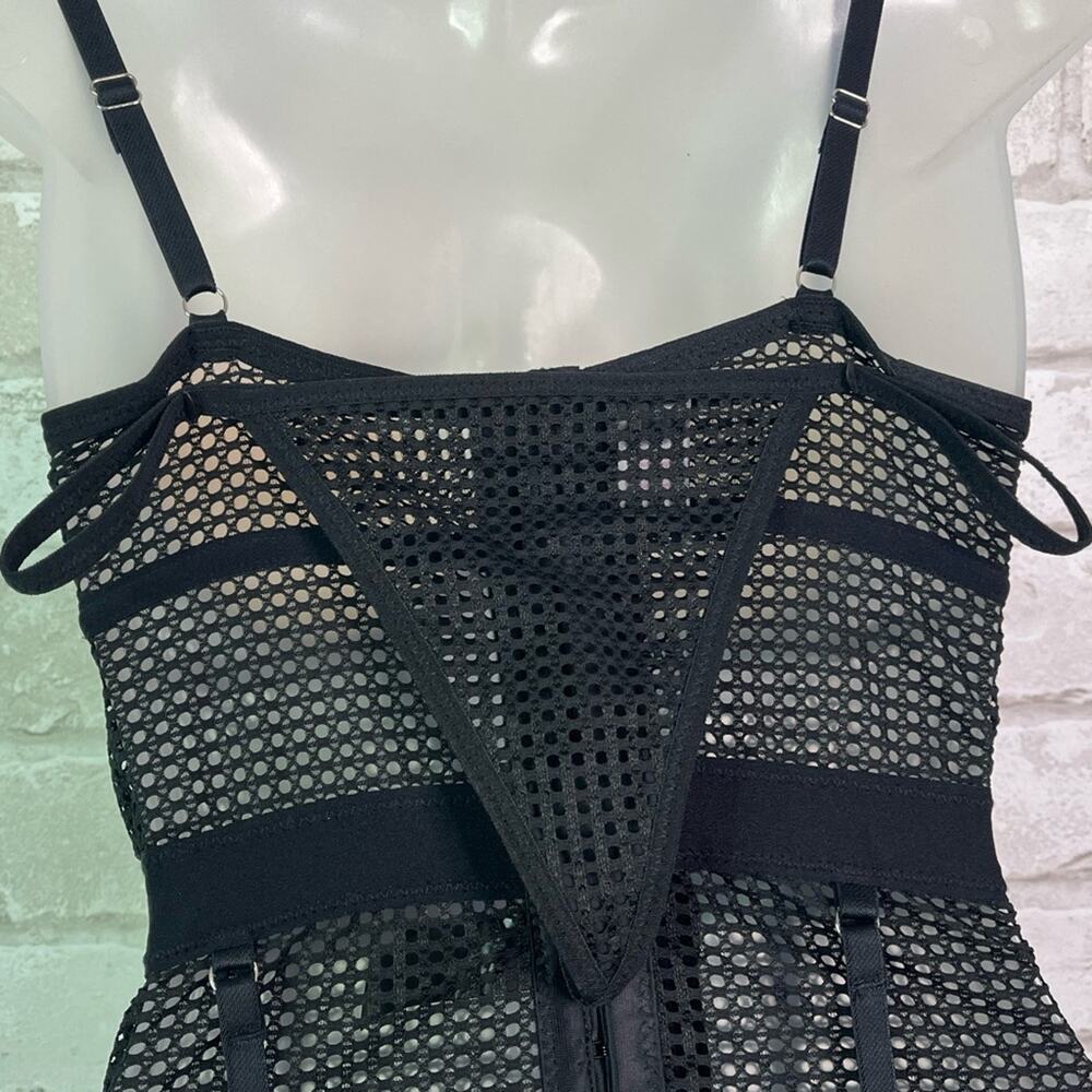 NWT Frederick’s of Hollywood Evetta Black Corset Lingerie - Picture 8 of 12
